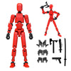 DANONI Titan13 Robot Action Figure Lucky Robot 13 Action Figures Creative 3D Printed Action Figure Multi Jointed Action Figures Desktop Decorations for Kids mature-themed (Red 1pc)