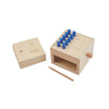 Adena Montessori Toys Wooden Counting Peg Game - Learn To Count 1-10 With Numerals, Peg Drop Box & Tumbling Pegs - Educational T