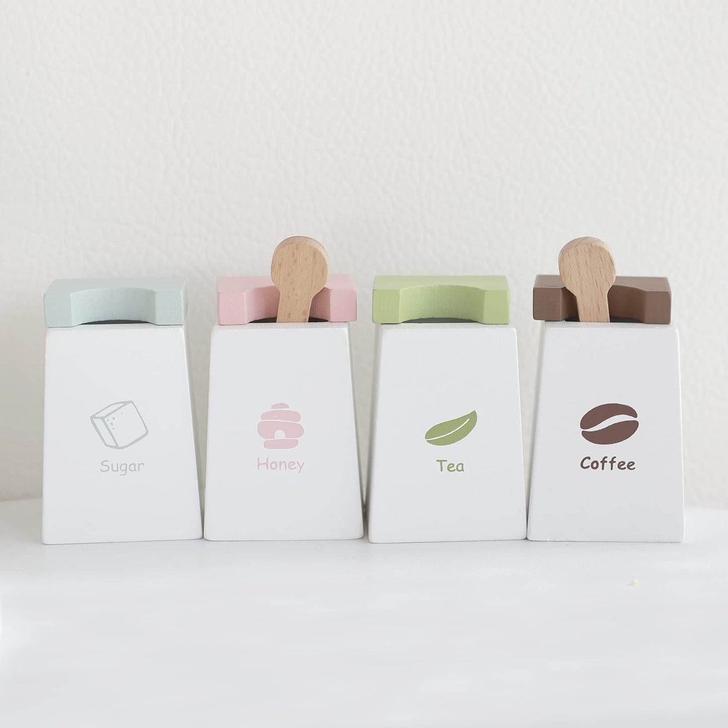 nunukids Wooden Tea Set for Little Girls Tea Party Set for Toddlers 20pcs Playset Pretend Play Tea Set Toy