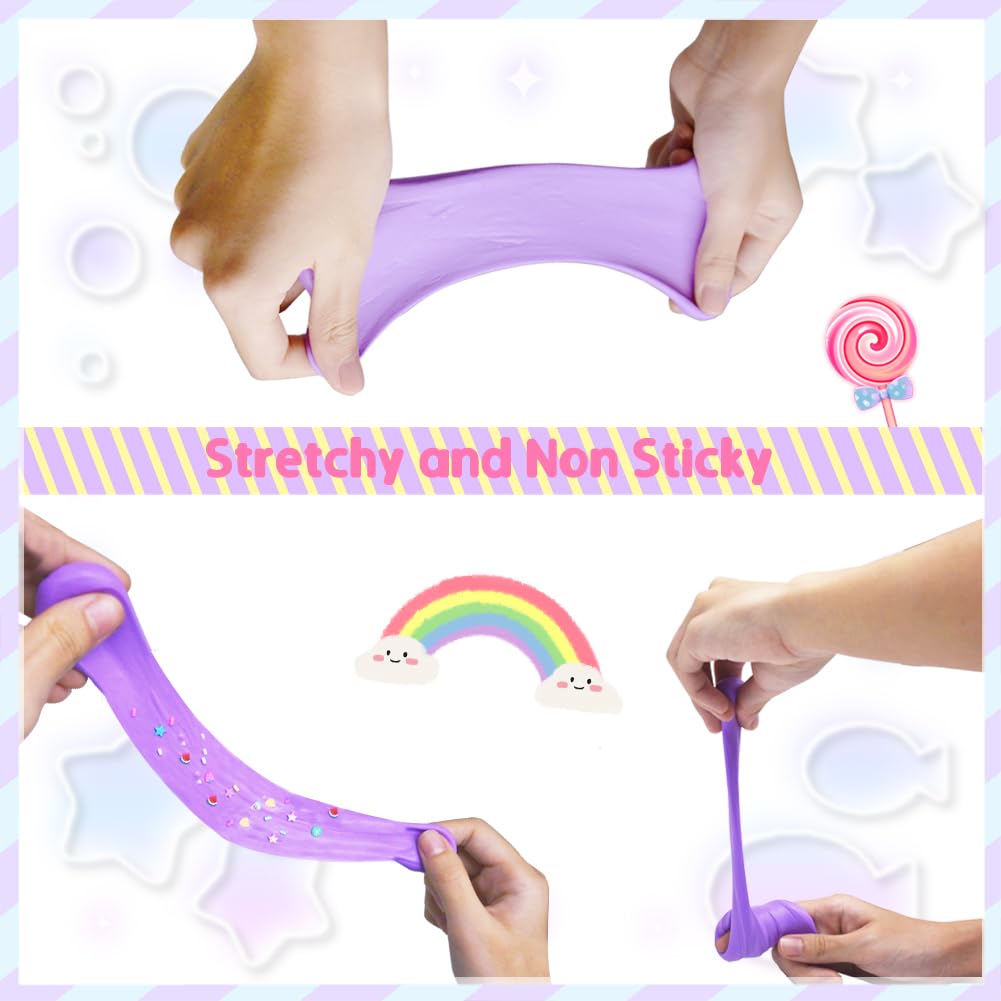 Umeelr 28 Pack Butter Slime Kit, Diy Stress Relief Slimes Pre Filled Easter Egg Surprise Toys For Basket Stuffers Party Favor Goodie Bag