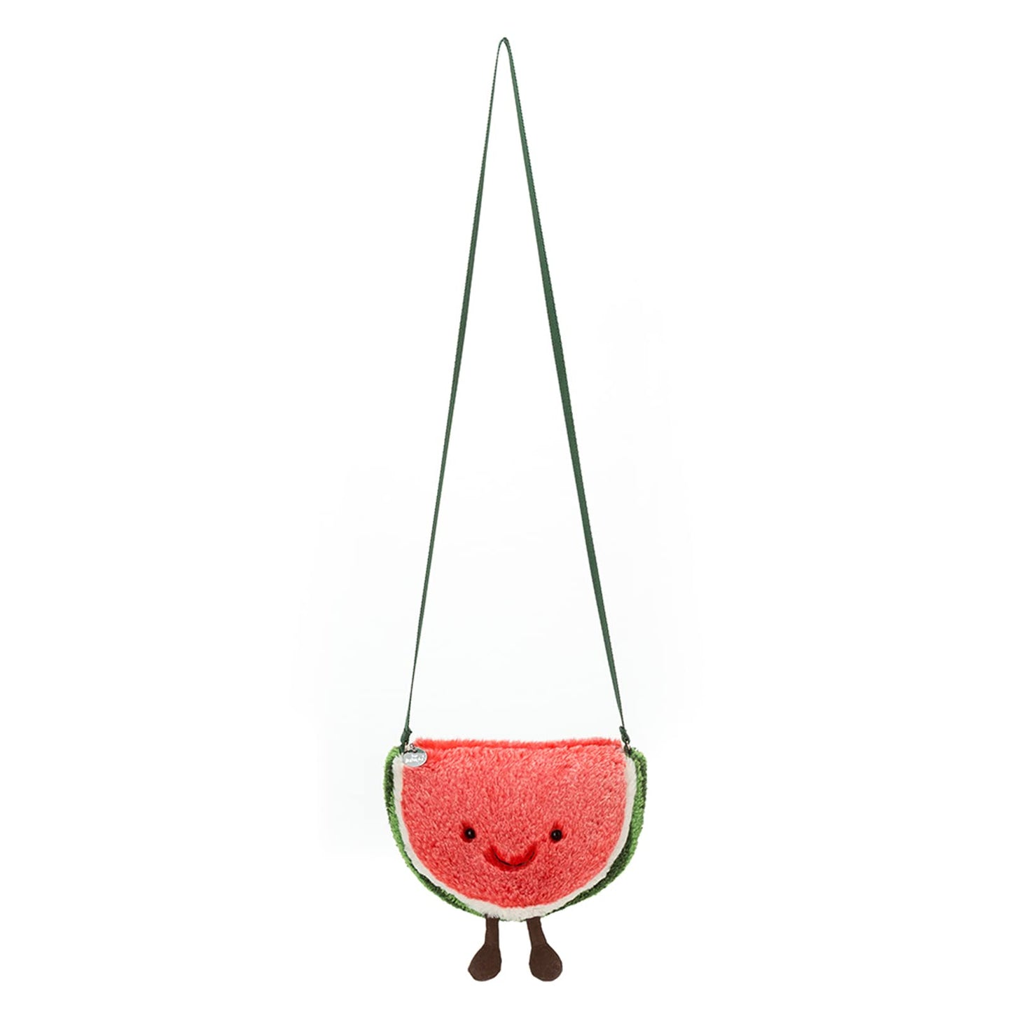 Jellycat Watermelon Plush Bag - 8.5 Crossbody & Shoulder Purse - Unique Fun Handbag for Kids and Adults
