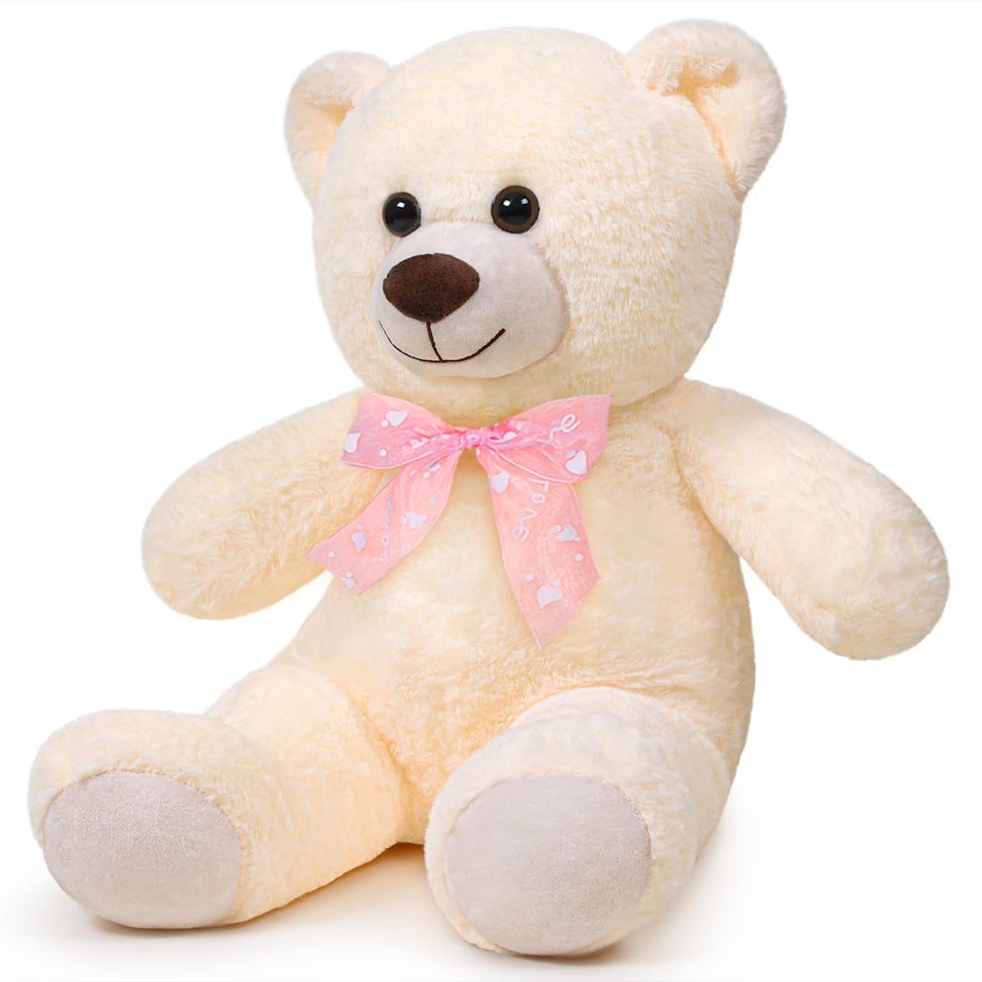 Sausudols Teddy Bear Stuffed Animal 16'' Small Teddy Bear Gift For Valentine'S Day Christmas Birthday White