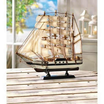 Gifts & Decor 57071642 German Passat Model Ship, Large, Cream