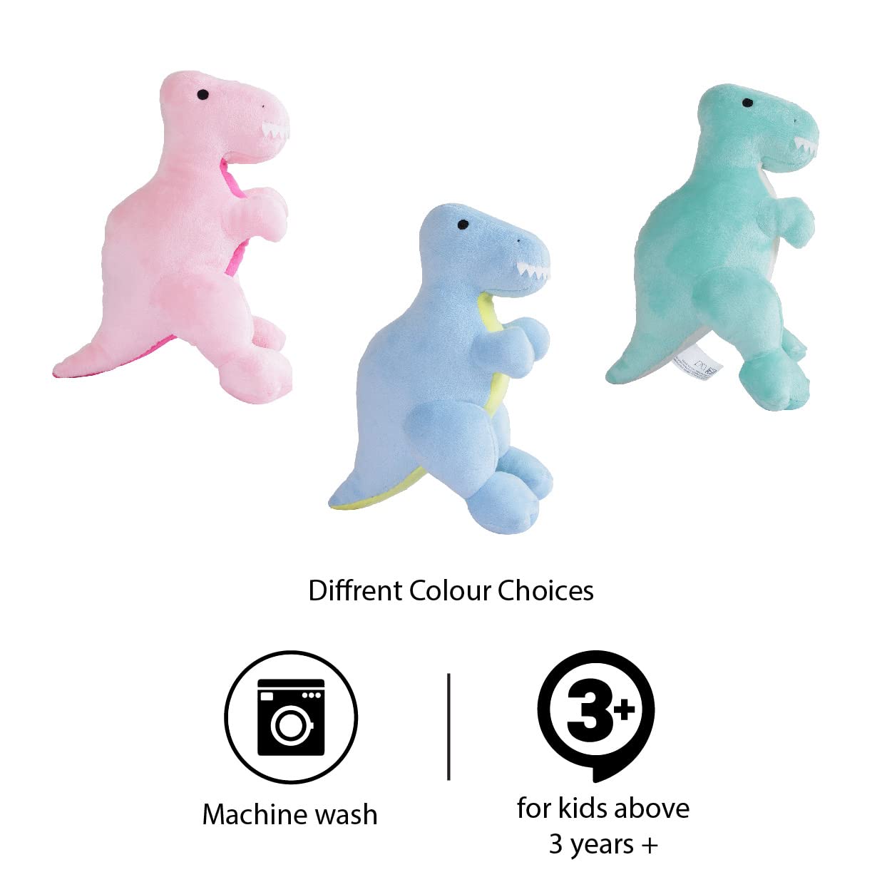 Furrendz Dashing Dino 10'' Plush|Animal Character Soft Toy-Dino|Furry Plush|Soft & Anti Allergic Fabric|Safe For Kids|Role Playt