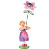 Alexander Taron 013-2009 Dregeno Easter Figurine-Violet Flower Girl-4.5 H W x 1.25 D, Pink Anemone