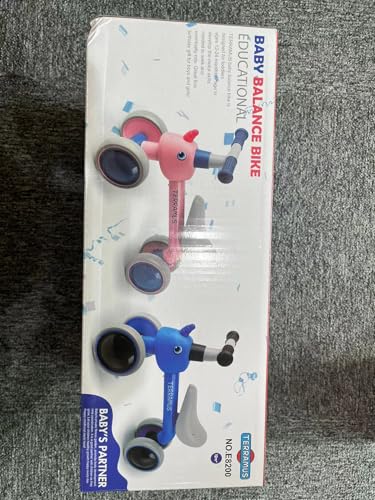 TERRAMUS Baby Balance Bike for 1 Year Old Gifts Boys Girls - Toys for 12-24 Month Toddler Balance Bike, No Pedal 4 Wheels Infant