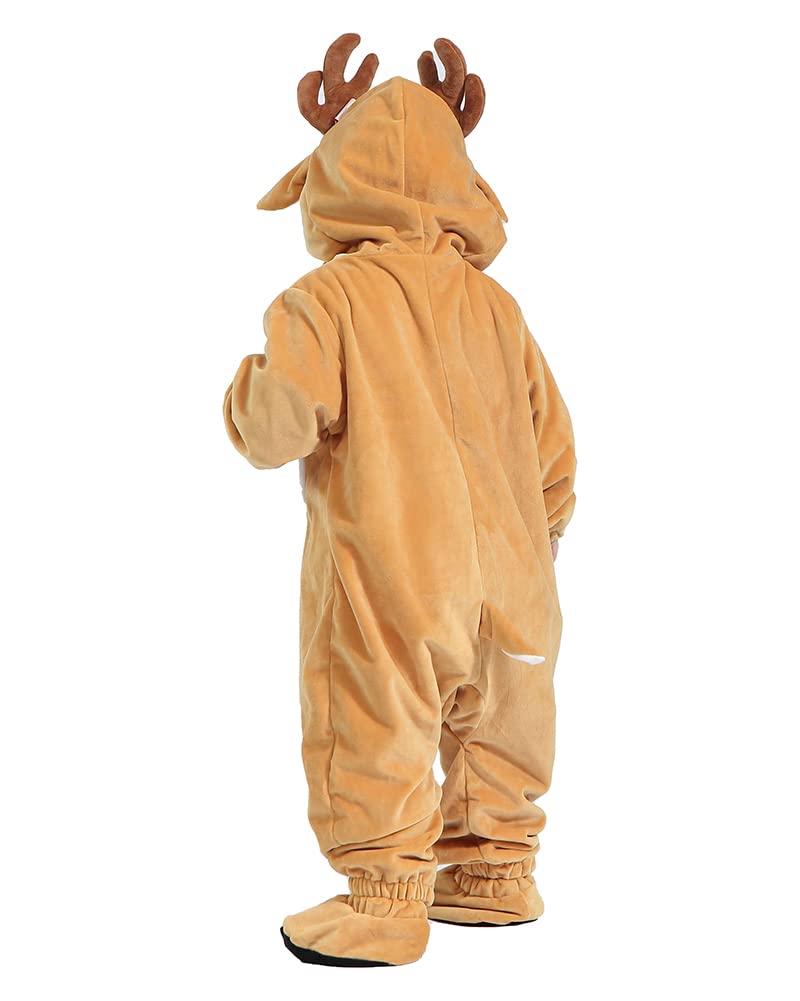 Hsctek Baby Deer Costume, Toddler Reindeer Costume For Baby Boys Girls, Baby Halloween Costume Fawn Onesie For Infant Newborn 18-24Months
