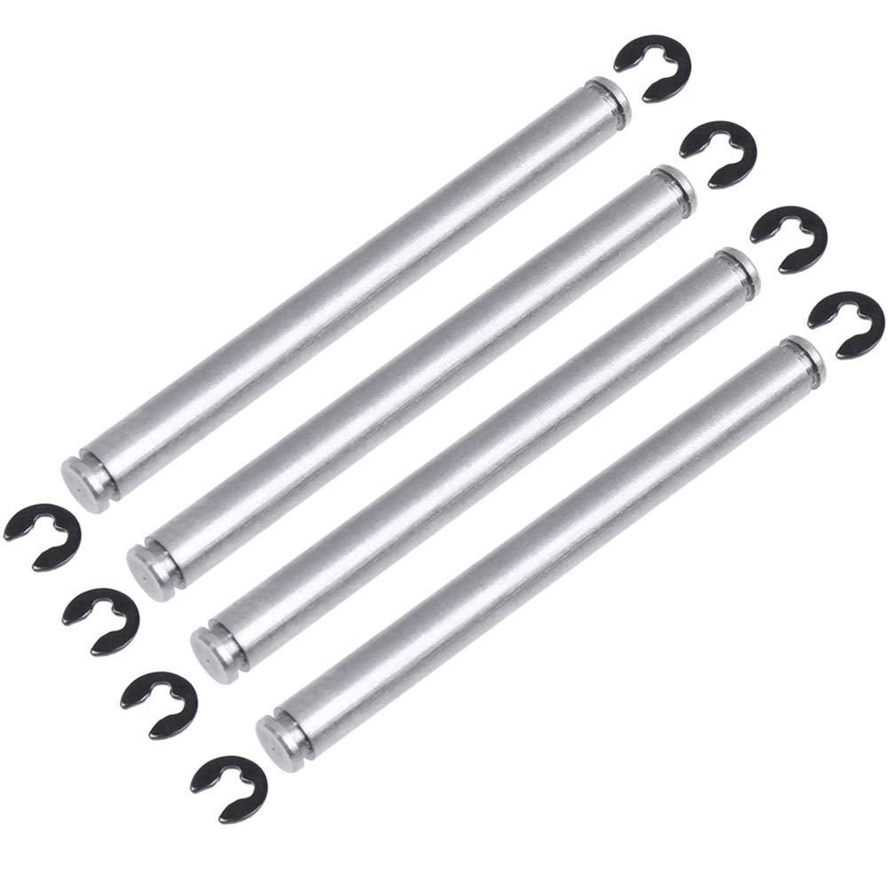 HobbyPark Suspension Pins 44mm with E-Clips for 1/10 Traxxas Rustler/Stampede/Bandit/Slash 2WD / Nitro Slash, Replacement of Par