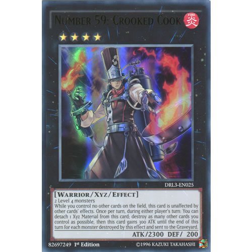 Deckboosters Yugioh : Drl3-En025 1St Ed Number 59: Crooked Cook Ultra Rare Card - ( Yu-Gi-Oh! Single Card)