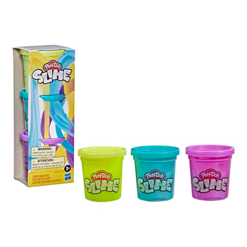 Play-Doh Brand Slime 3 Pack Of Non-Toxic Slime - Yellow, Metallic Purple, & Metallic Teal