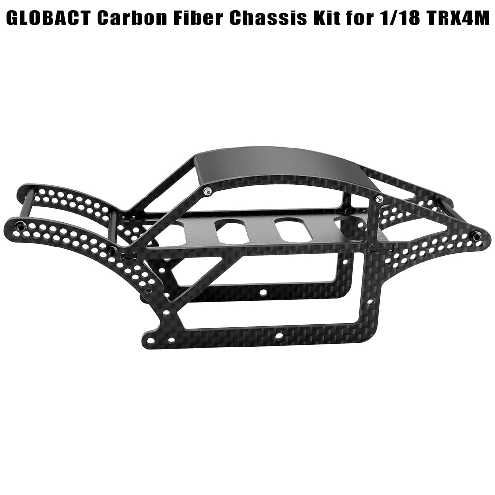 GLOBACT for TRX4M Carbon Fiber Chassis Kit RC Frame Girder Body Shell Kit 1/18 RC Crawler Car Upgrade Accessories