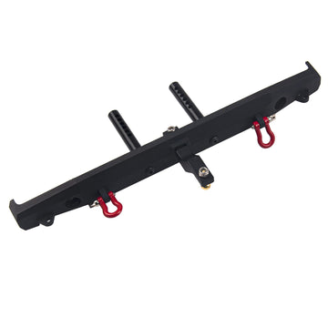 Vgoohobby RC Rear Bumper with Lights Shackles Trailer Hitch Compatible with Traxxas TRX-4 Axial SCX10 90046 90047 SCX10 II 1/10