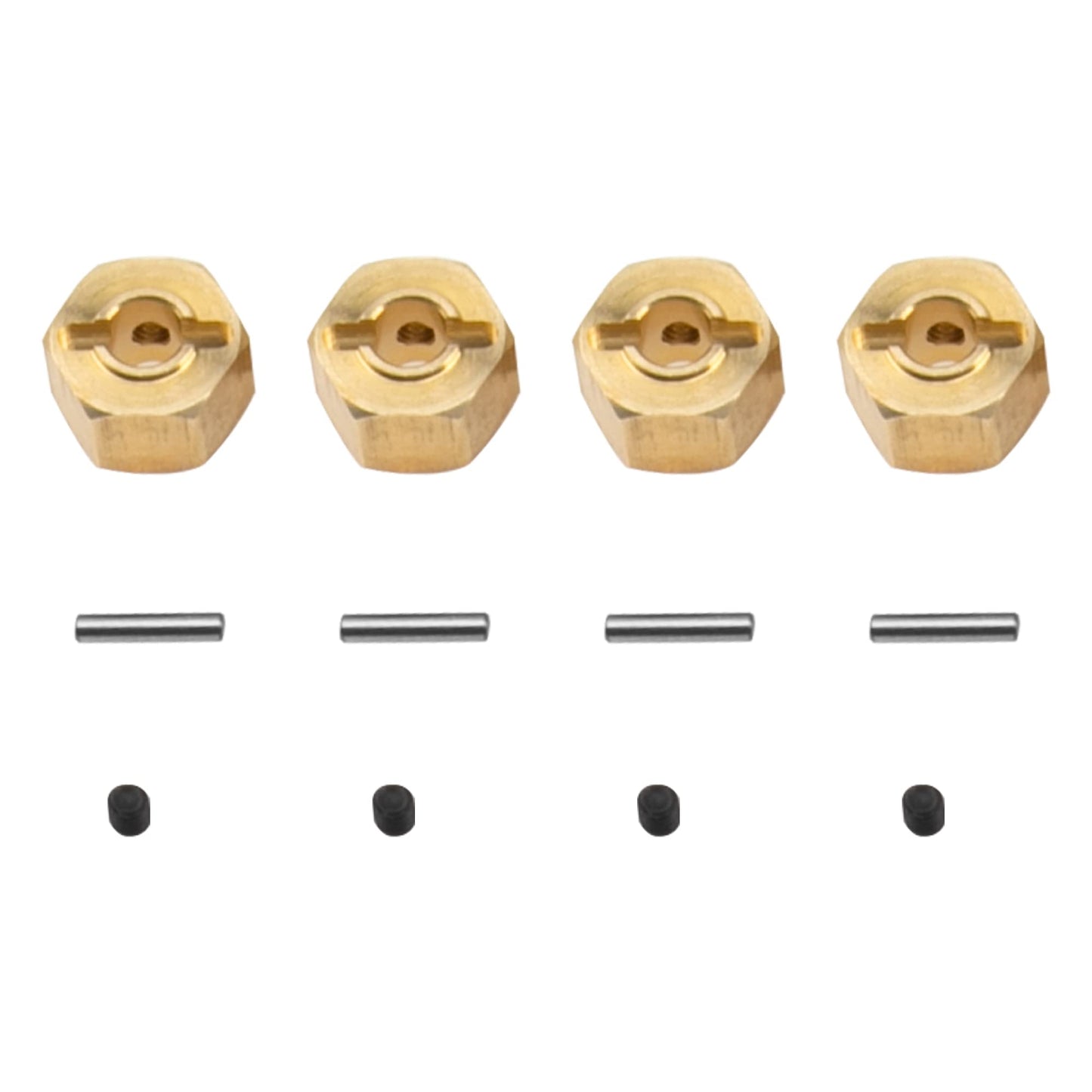 ShareGoo Brass 12mm Hex Wheel Hub Wheel Drive Hex Adapter Compatible with Axial SCX10 Wraith 90027 90046 Tamiya CC01 D90 Redcat