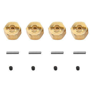 ShareGoo Brass 12mm Hex Wheel Hub Wheel Drive Hex Adapter Compatible with Axial SCX10 Wraith 90027 90046 Tamiya CC01 D90 Redcat