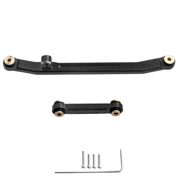 Allinrc Scx24 Steering Links Aluminum Steering Linkage Set High-Tightening Links For Axial Scx24 1/24 Upgrades (Black)
