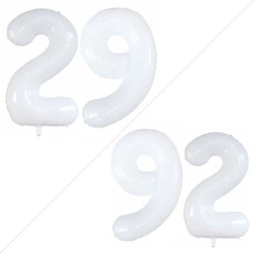 Goer Number 29 Balloons For 29Th Birthday Party Decorations,42 Inch Jumbo Foil Helium 92 Balloons For 92Nd Birthday Party Decoration (White)