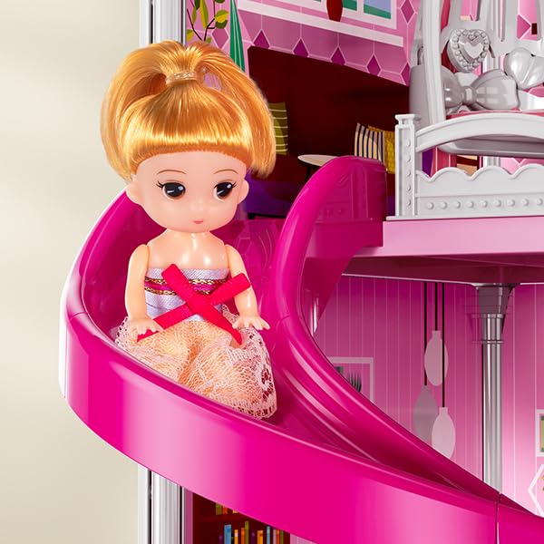 Villa Girls Toys For Kids Ages 2 3 4 5 6 7 - Girls Dolls, Diy Girls Toys, Girls Indoor Toys, Pretend Plays Toy With Accessories