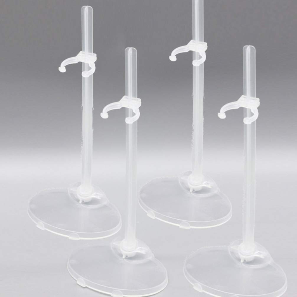 Exceart 24Pcs White Doll Stand Doll Support Rack Action Figure Display Rack For Window Doll Display Decoration Collection