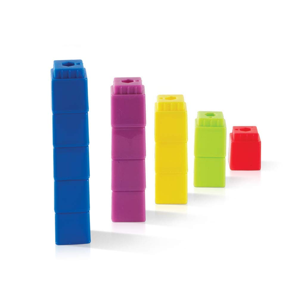 hand2mind Interlocking UniLink Math Linking Cubes, Plastic Cubes, Color Sorting, Connecting Cubes, Math Manipulatives, Counting