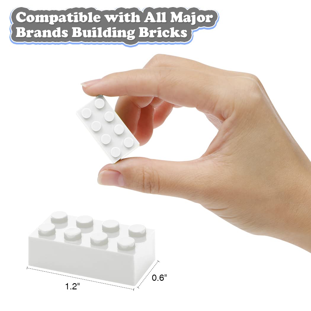 Unirolic Classic Building Bricks, 200 Piece 2X4 Building Blocks Stem Creative Building Toys Compatible With All Major Brands, Mo