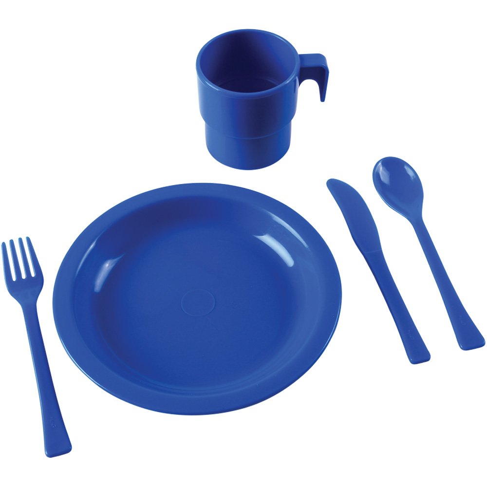 Constructive Playthings 20 pc. Indestructible Play Dishes Service for 4 Includes Place Settings of Cups, 6 1/2'' diam. Plates an
