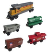 Whittle Shortline Railroad Union Pacific GP-38 Diesel Wooden Toy Train Set - 5 Pieces
