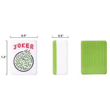 GUSTARIA American Mahjong Game Set with 166 Green Tiles, Melamine, 20"x9"x3", Includes 4 Color Racks and Green Carrying Bag