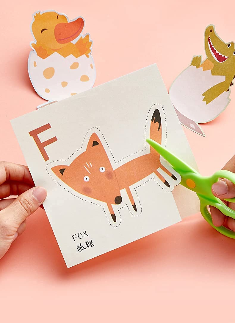 scissor skills activity book, Kids Educational Toy, DIY Fun Paper-cutting, 3-6 years old handmade material ,200 sheets double-si