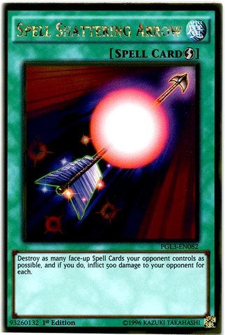 YU-GI-OH! - Spell Shattering Arrow (PGL3-EN082) - enhanced Gold: Infinite Gold - 1st Edition - Gold Rare