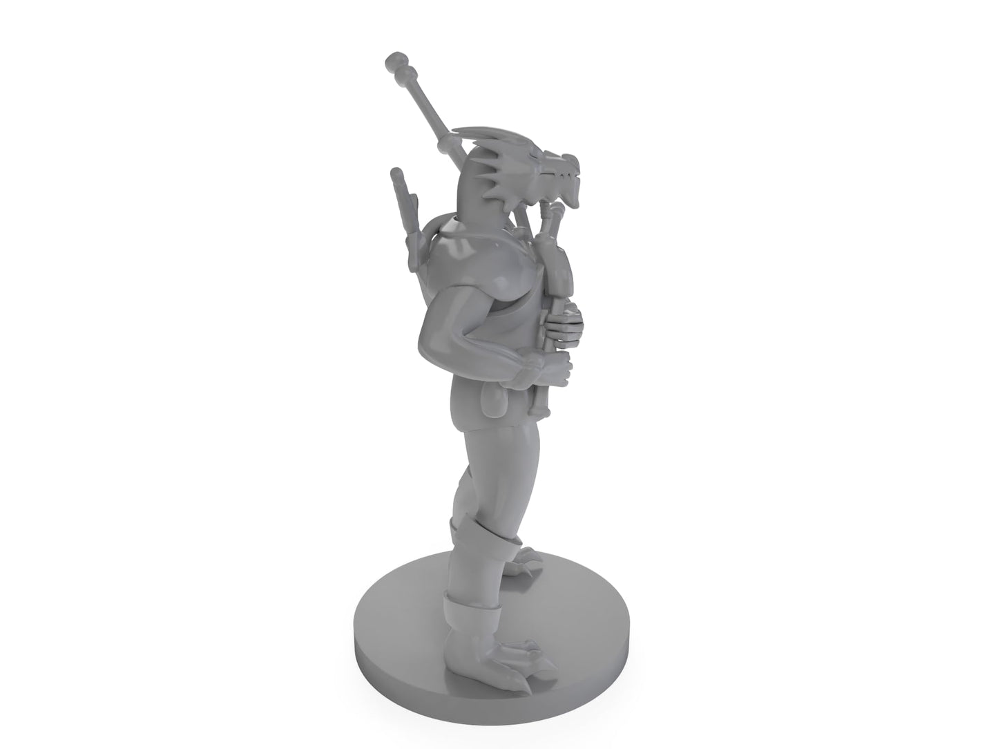 Dragonborn Bard Male With Bagpipes Tabletop Dnd Gaming Miniature