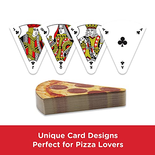 Gamago Pizza Playing Cards - Pizza Shaped Deck Of Cards To Play Your Favorite Card Games