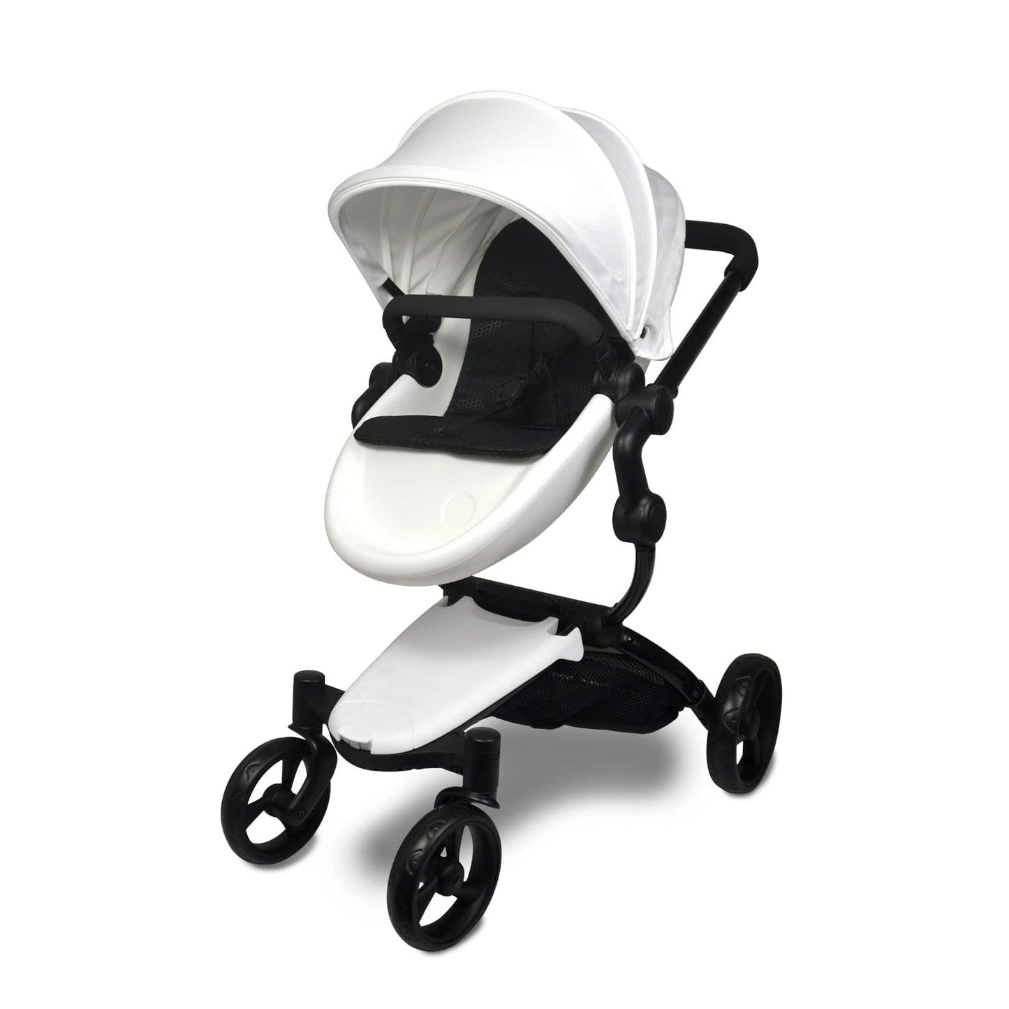 Anivia Luxury Baby Doll Stroller For 18' & 20' Girl Dolls - Doll Stroller With Folding Canopy, Mute Wheels And 2 Storage Baskets, Easy To Assemble