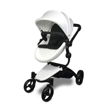 Anivia Luxury Baby Doll Stroller For 18' & 20' Girl Dolls - Doll Stroller With Folding Canopy, Mute Wheels And 2 Storage Baskets, Easy To Assemble