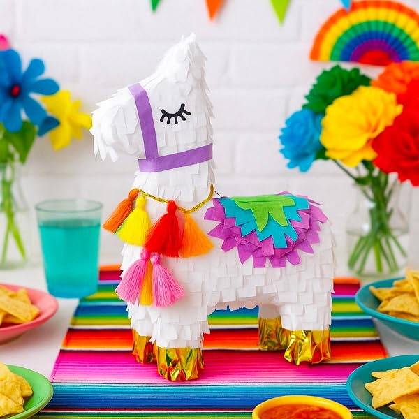 GIFTEXPRESS 6-Pack 8x6 Mini Llama Pinatas- Small Birthday Party Favors, Cinco de Mayo, Fiesta, Gender Reveal, Taco Tuesday, Tabl