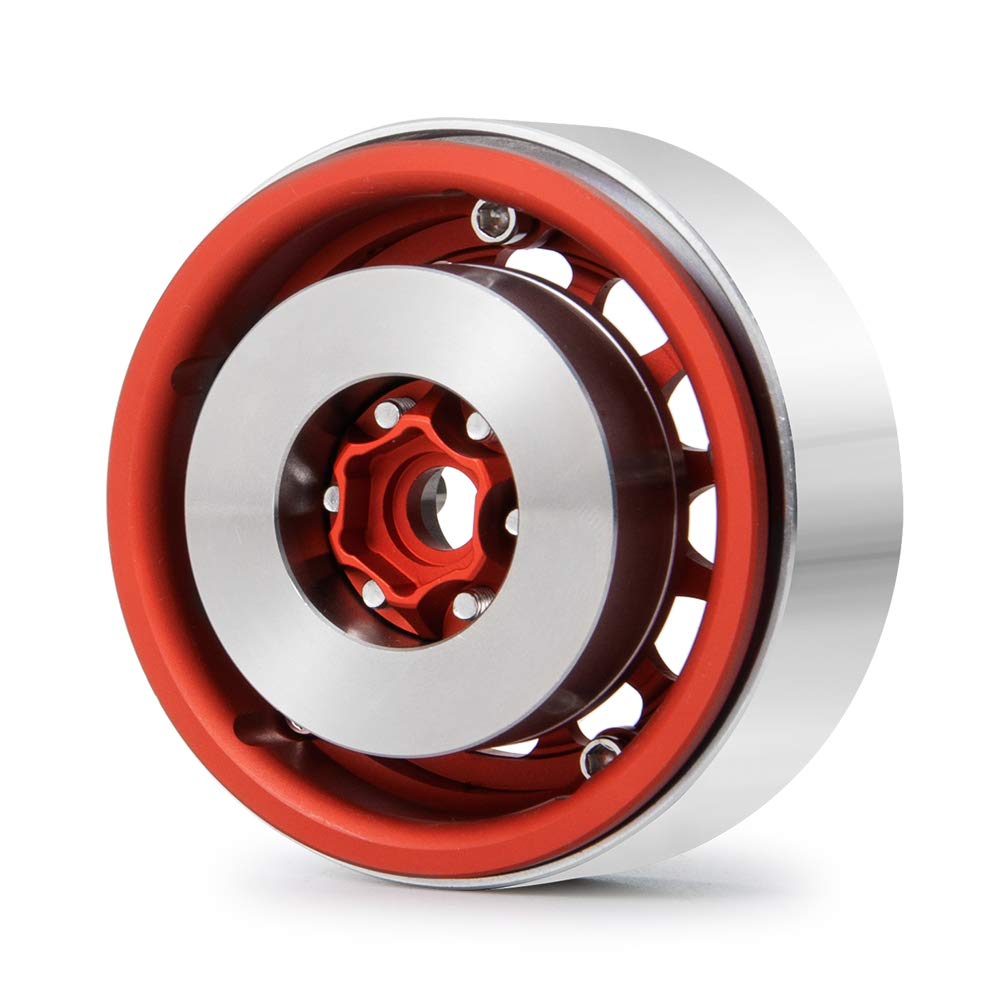 QUE-T 4pcs Stainless Steel Wheel Weights for 1/10 RC 2.2'' Beadlock Rims Wraith D90