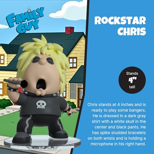 You Tooz Rockstar Chris 4 inch Vinyl Figure, Collectible Rockstar Chris Figure by Youtooz Family Guy Collection