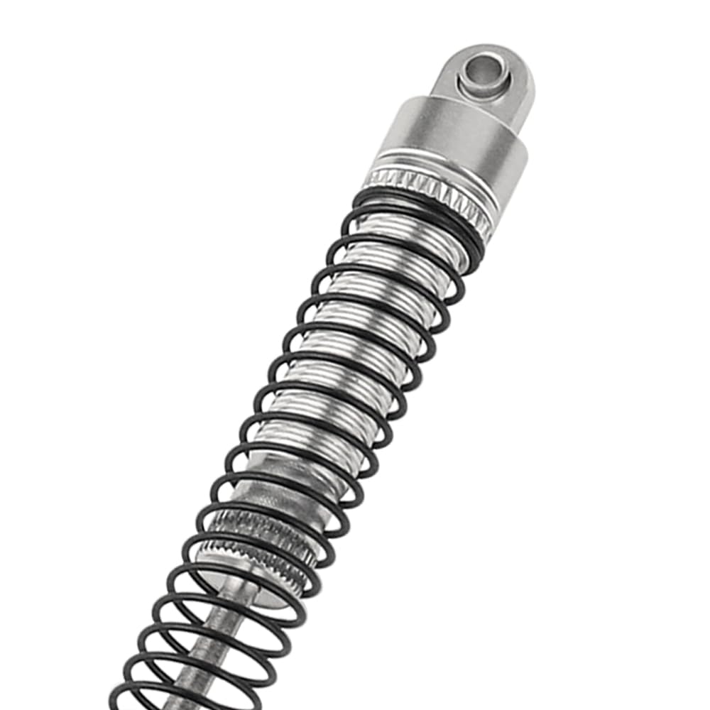 Pothyes 78Mm Aluminum Long Threaded Shocks Absorbers Oil Damper For 1/18 Rc Crawler Trx4M Trx-4M Kupgrade Parts (Silver)