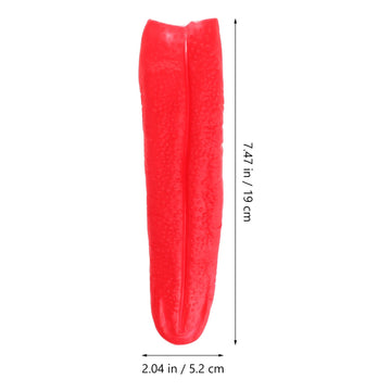 NUOBESTY 2Pcs Long Tongue Prop Artificial Tongue Prank Tricks Magic Cosplay Props for Haunted House Festival Horror Party Decora