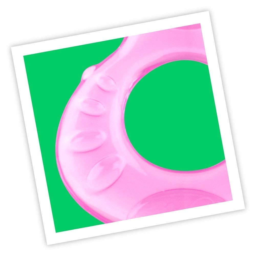 Nuby Silicone Teethe-Eez Teether With Bristles (Pink-2 Count)