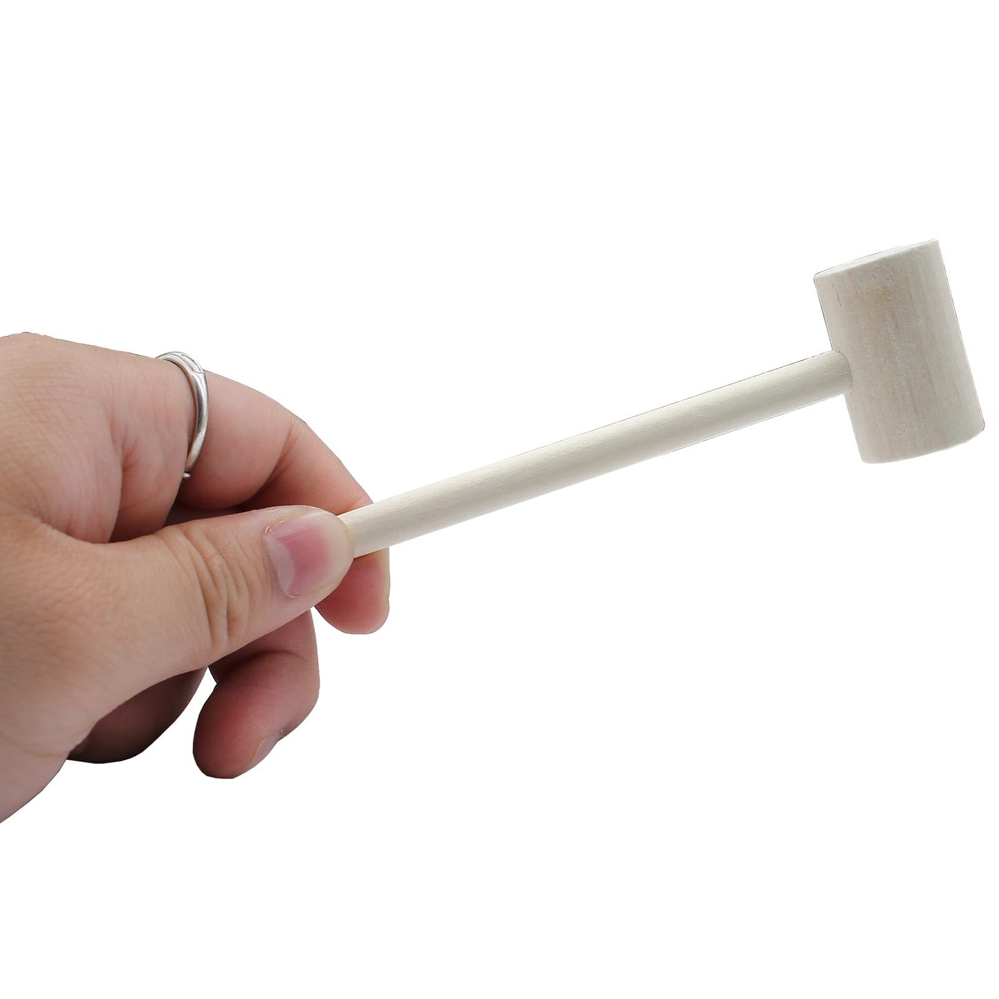 Litoexpe 12Pcs Mini Wooden Hammers, Crab Lobster Wooden Mallets, Natural Hardwood Wood Hammer Pounding Tool For Seafood, Shellfi