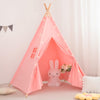 Xiaowantong Kids Teepee Tent With Lights & Carry Bag, Natural Cotton Canvas Toddler Play Tent For Girls & Boys, Washable Foldable Indoor/Outdoor Teepee