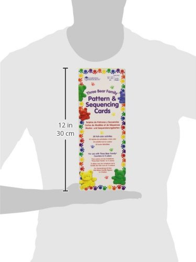 Learning Resources Three Bear Family Pattern Cards - Multi-color, Paper, 11.5"H x 5.94"W, Ages 3+, Model LER0753