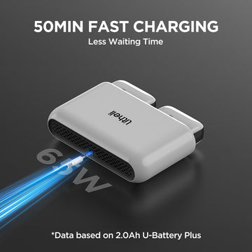 Litheli Charger for U20 Battery 50 Mins Fast Dual Charging