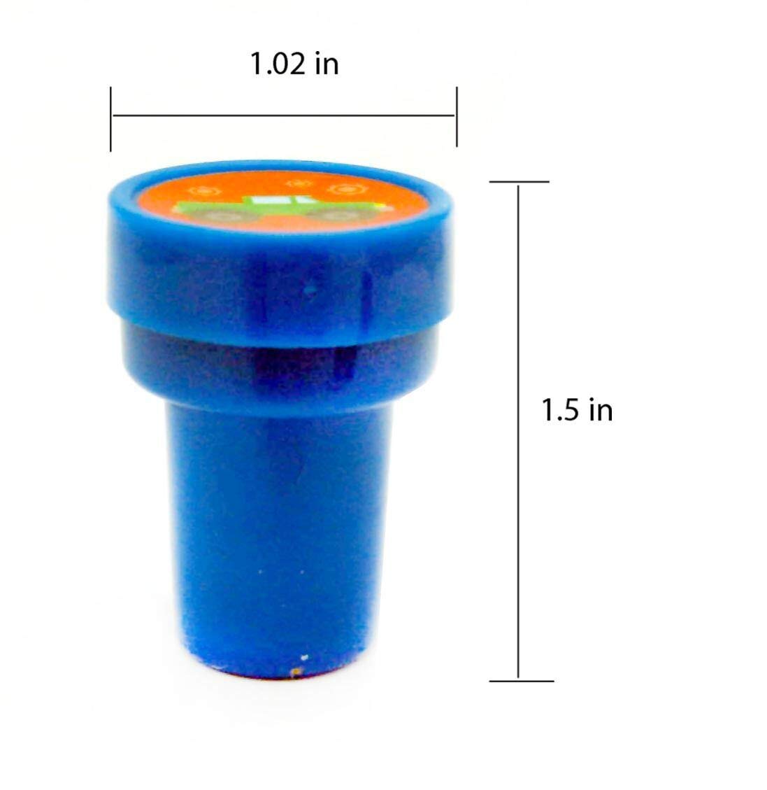 Tiny Mills 24 Pcs Transportation Vehicles & Construction Stampers for Kids