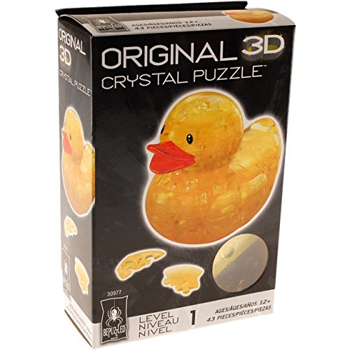 Bepuzzled | Duck, Original 3D Crystal Puzzle, Engaging And Entertaining Unique Puzzle, Quack Your Way To Fun!
