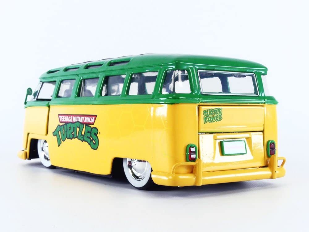 Jada 1:24 Diecast 1962 Vw Bus With Tmnt Leo, Green