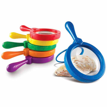 Learning Resources Jumbo Magnifiers - 6 Pieces, Ages 3+ Toddler Learning Toys, Exploration Toys For Kids, Magnifiers For Kids,Back To School Supplies, Teacher Supplies