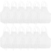 BOUBONI 24 Pieces White Kids Painting Aprons Kids Art Aprons with 2 Roomy Pockets Kids Aprons for Art Painting Activity Kitchen