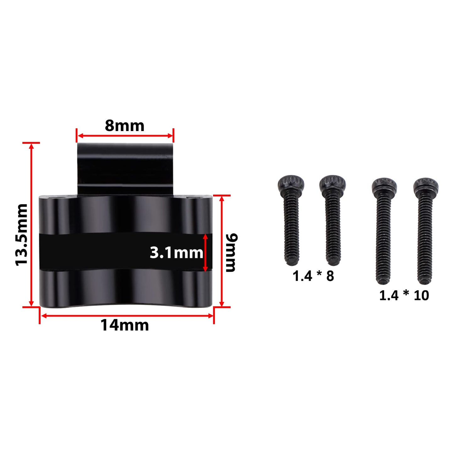 TCRC Aluminum Rear Axle Truss Upper Link Mount for Axial SCX24 1/24 RC Car Upgrades