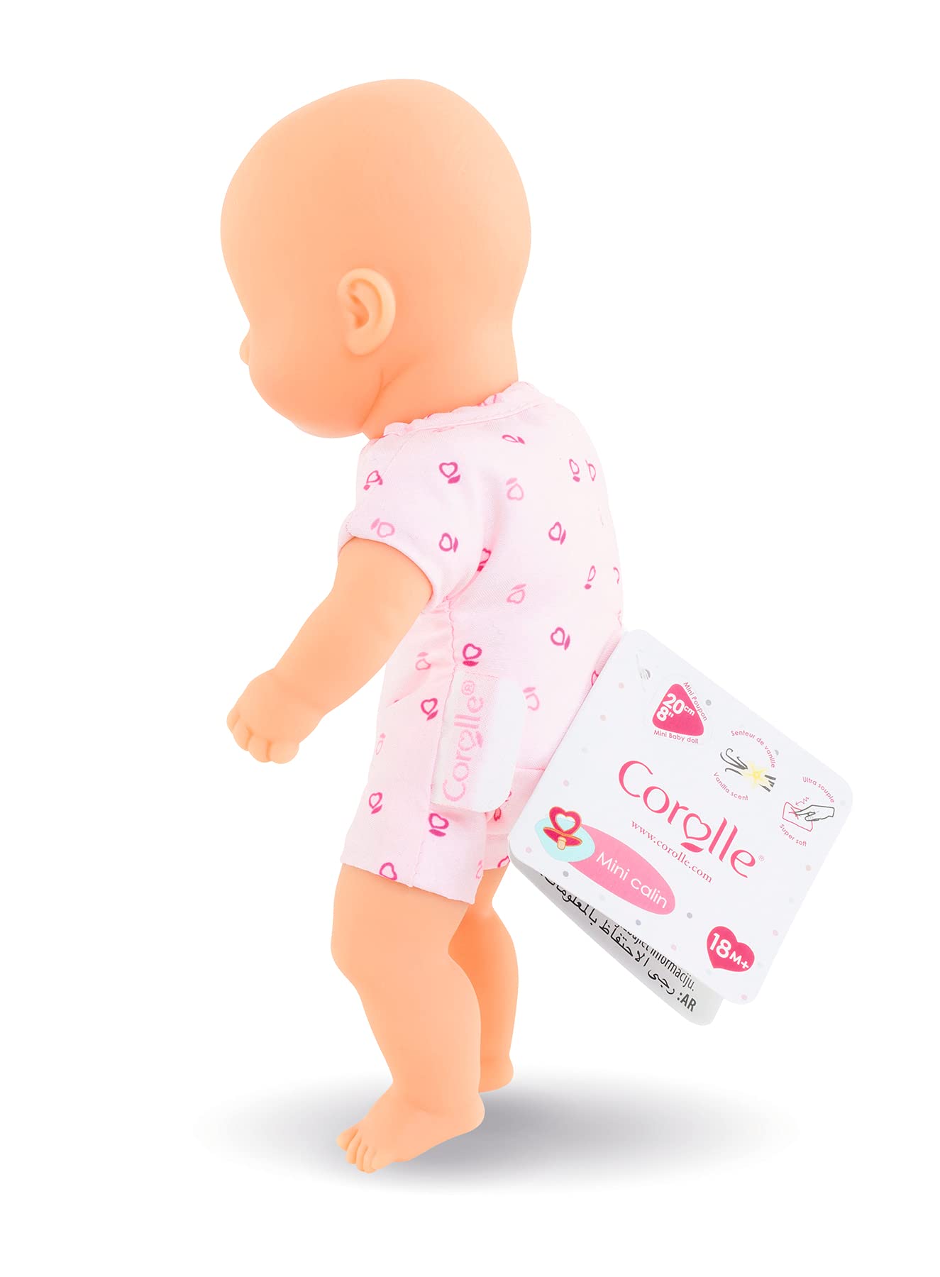Corolle Mini Calin Soft Baby Doll - Pink - 8' Soft-Body Doll, Vanilla-Scented, For Kids Ages 18 Months And Up